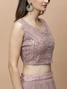 Vervee Couture Embroidered Sequinned Ready to Wear Lehenga & Blouse With Dupatta