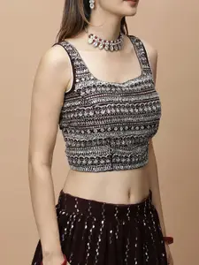 Vervee Couture Embellished Beads and Stones Ready to Wear Lehenga & Blouse With Dupatta