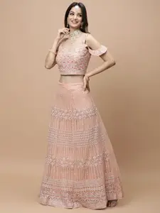 Vervee Couture Embellished Beads and Stones Ready to Wear Lehenga & Blouse With Dupatta