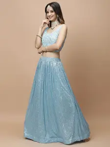 Vervee Couture women Embroidered Sequinned Ready to Wear Lehenga & Blouse