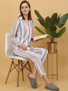 Sweet Dreams Women Striped Night suit