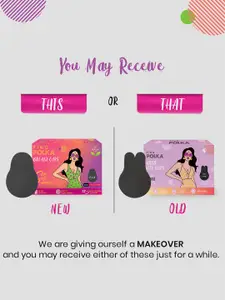 PINQ POLKA 3 Pcs Reusable Breast Lift Cups A-B Seamless Bra & Nude Breast Lift Body Tape Pasties