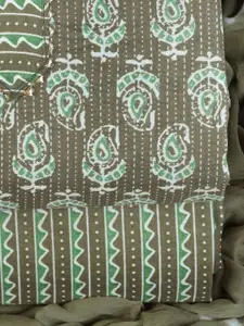 Sun Fashion And Lifestyle Ethnic Motifs Printed Gotta Patti Unstitched Dress Material