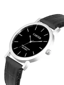 Sandy D Carter Men Dial & Leather Straps Analogue Watch SDC24-114G-BK