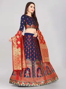 LeeliPeeri Designer Women Printed  Semi-Stitched Lehenga & Unstitched Blouse With Dupatta