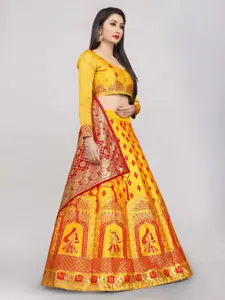 LeeliPeeri Designer Women Printed Semi-Stitched Lehenga & Unstitched Blouse With Dupatta