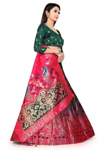 LeeliPeeri Designer Woven Design Semi-Stitched Lehenga & Unstitched Blouse With Dupatta
