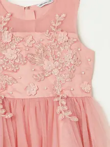 Fame Forever by Lifestyle Floral Embellished Belted Fit & Flare Dress