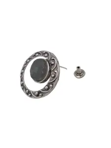 Sangria Women Silver-Plated Stone Studded Earrings