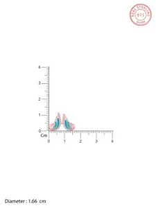 GIVA 925 Sterling Silver Rose Gold Plated Stones Studded Finger Ring