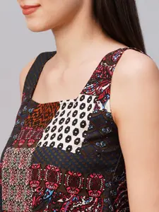 DRAPE IN VOGUE Women Pure Cotton Geometric Printed Night suit