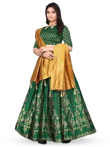 LeeliPeeri Designer Women Print Semi-Stitched Lehenga & Unstitched Blouse With Dupatta