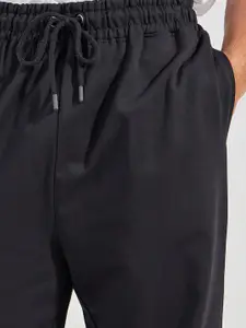 Styli Men Black Jurrasic Park Graphic print Oversized Open Hem Terry Joggers