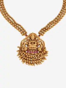 Kushal's Fashion Jewellery Women Copper Gold-Plated Antique Necklace