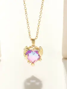 SALTY Gold-Plated Pendant With Chain