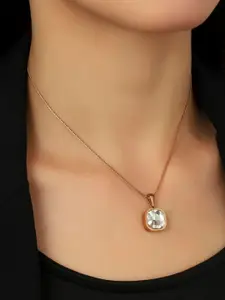 SALTY Stainless Steel Dazzling Treasure Pendant With Chain