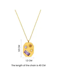SALTY Stainless Steel  Classic Chic Golden Pendant With Chain