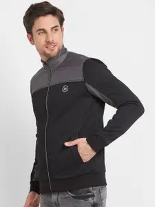 Being Human Men Colourblocked Sporty Jacket with Patchwork