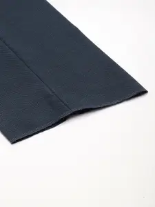 Van Heusen Men Textured Slim Fit Formal Trousers