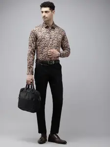 Van Heusen Pure Cotton Slim Fit Opaque Tropical Printed Formal Shirt