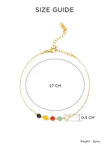 Yellow Chimes Gold-Plated Charm Bracelet