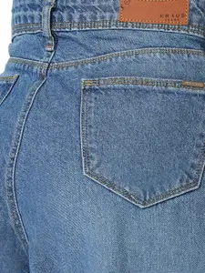Kraus Jeans Women Wide Leg High-Rise  Light Fade Jeans
