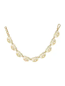 Unniyarcha Women Silver Gold-Plated Wraparound Bracelet