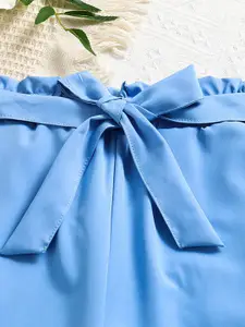 INCLUD Girls Solid T-shirt with Trousers