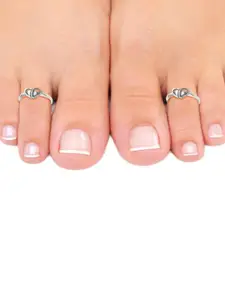 Taraash Set Of 2 Sterling Silver Toe Rings
