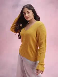 DressBerry Curve Plus Size Acrylic Ribbed Pullover