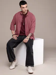 The Roadster Life Co. Drop-Shoulder Sleeves Relaxed Fit Pure Cotton Casual Shirt