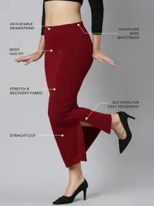 TWIN BIRDS Women Solid Stretchable Straight Fit Saree Skirt