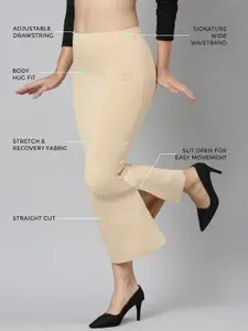 TWIN BIRDS Women Solid Stretchable Straight Fit Saree Skirt