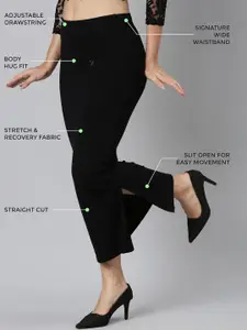 TWIN BIRDS Women Solid Stretchable Straight Fit Saree Skirt