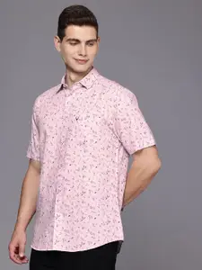 Allen Solly Pure Cotton Classic Fit Opaque Tropical Printed Casual Shirt
