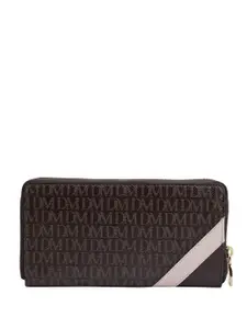 Da Milano Women Printed Leather Zip Around Wallet