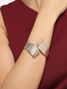 SOHI Gold Plated Cuff Bracelet