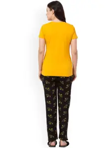 Funday Fashion Typography Printed Cotton Night suit