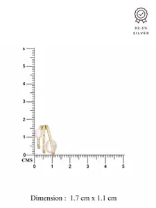 KAI JEWEL Gold-Plated Stone Studded & Beaded Studs Earrings