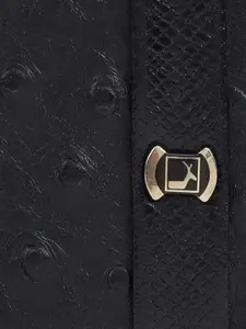 Da Milano Women Leather Wallet Card Holder Keychain Gift Set