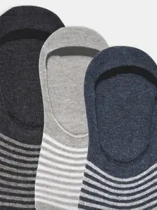 Ajile by Pantaloons Pack of 3 stripeed Shoe-Liner Socks