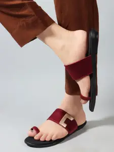 Retro Walk Open Toe Flats