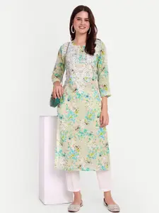 FILO HEVIS Notch Neck Printed Pure Cotton Kurta