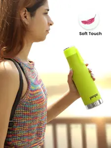 Pexpo Lime Green IGNITE-ISI Certified Thermosteel Hot and Cold Flask Water Bottle 500ml