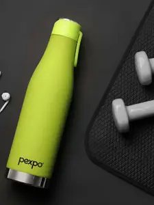 Pexpo Ignite Lime Green ISI Certified Thermosteel Hot and Cold Flask Water Bottle 900 ml