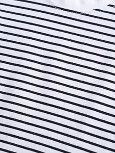 INCLUD Girls Striped Straight Leg T-Shirt With Alligator Printed Dungaree