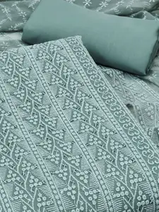 Peachmode Embroidered Silk Georgette Unstitched Dress Material