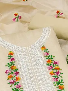 Peachmode Embroidered Unstitched Dress Material
