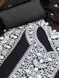 Peachmode Floral Embroidered Unstitched Dress Material