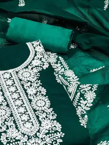 Peachmode Floral Embroidered Unstitched Dress Material